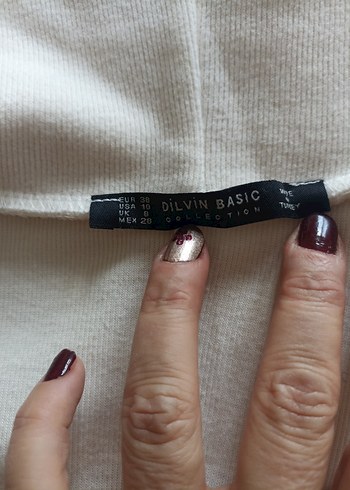 Balıkçı yaka ekru tunik elbise - Görsel 4