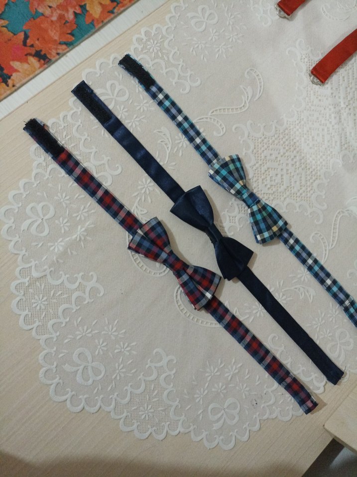 Çocuk Renkli Kareli Papyon Seti - Görsel 2