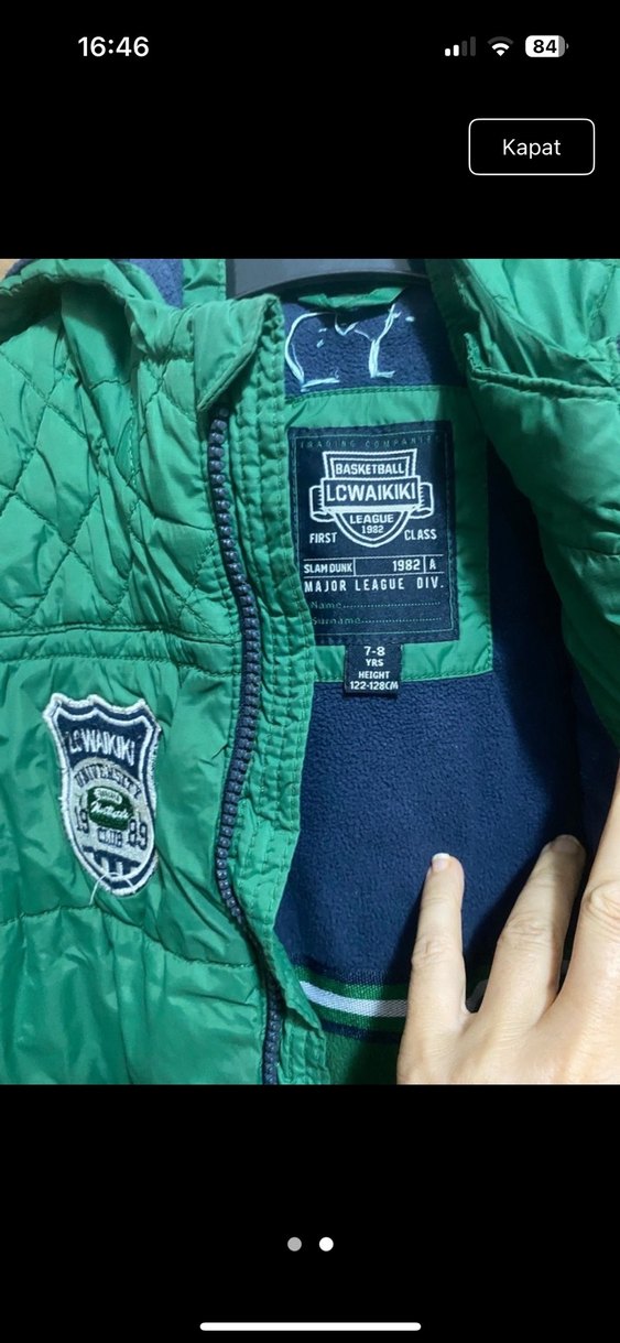 Parlak Yeşil Erkek Çocuk Kapitone Mont - Görsel 2