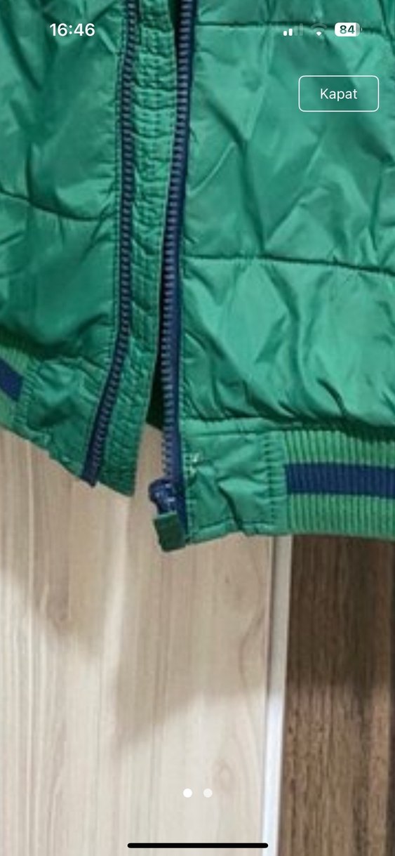 Parlak Yeşil Erkek Çocuk Kapitone Mont - Görsel 3