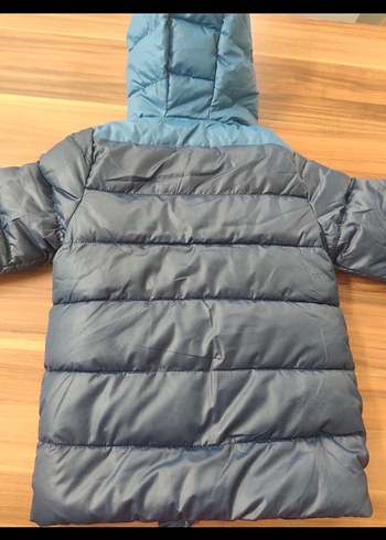 Erkek Çocuk Gri Kapüşonlu Fermuarlı Mont - Görsel 3