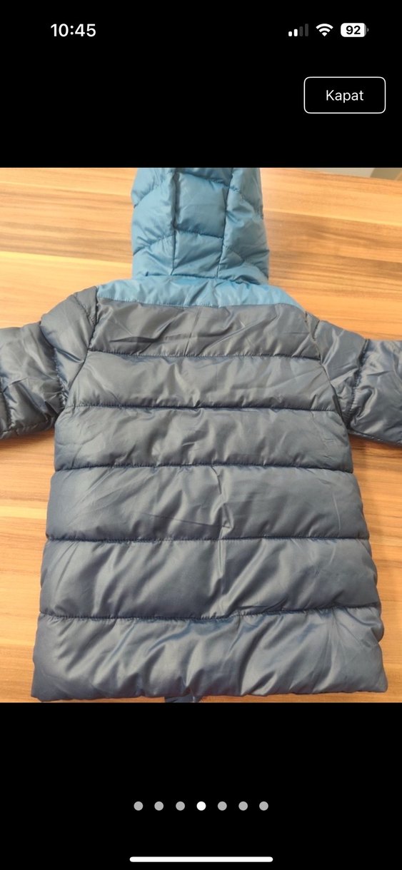 Erkek Çocuk Gri Kapüşonlu Fermuarlı Mont - Görsel 3