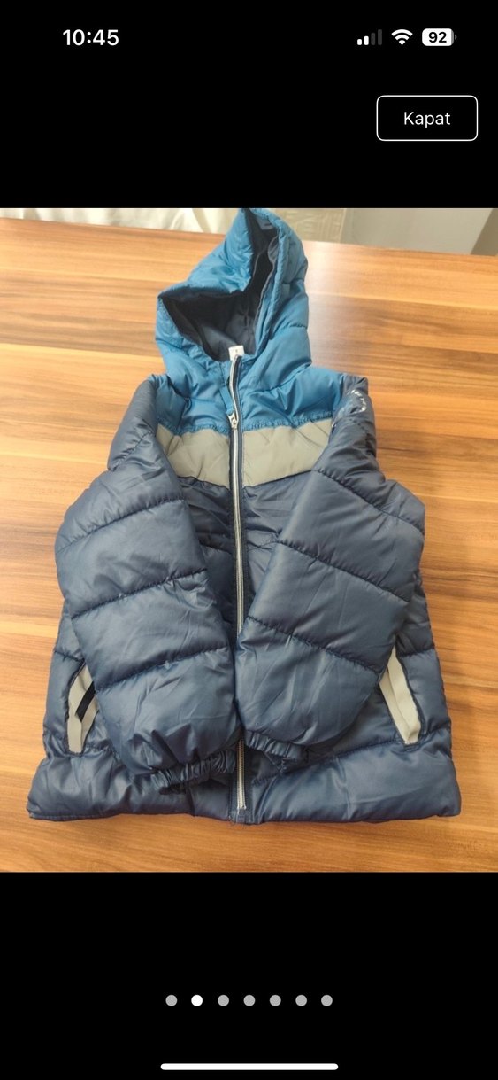 Erkek Çocuk Gri Kapüşonlu Fermuarlı Mont - Görsel 2