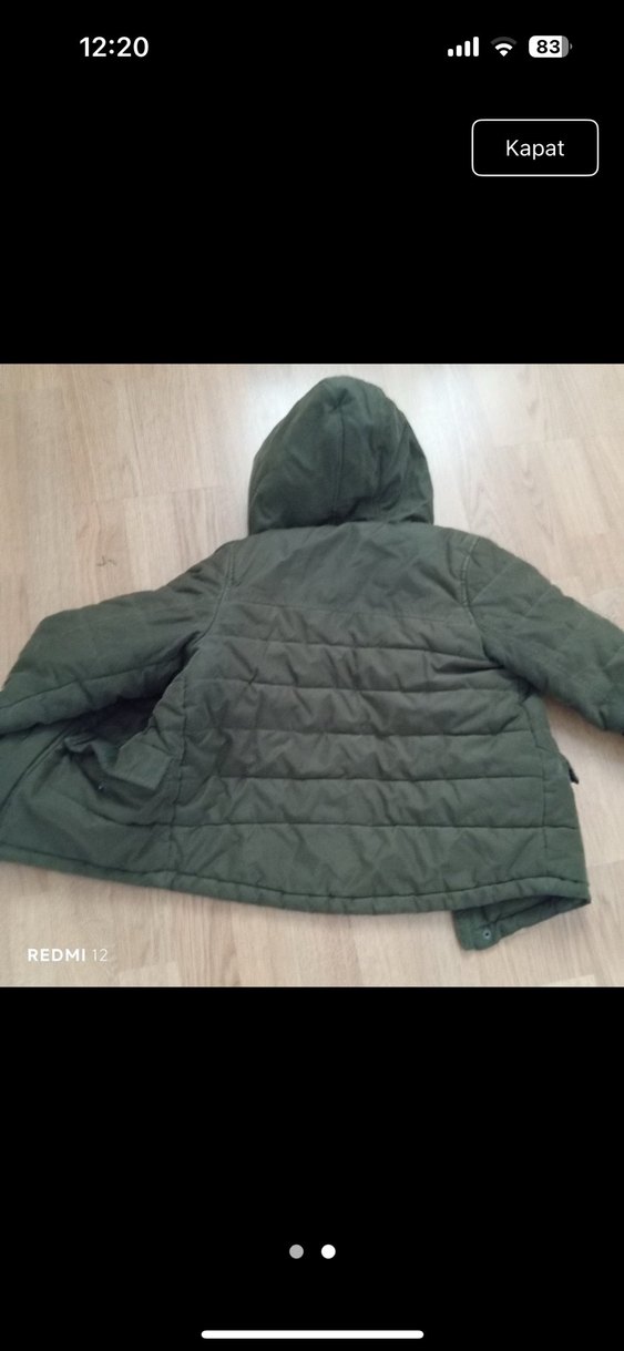 Yeşil kapüşonlu Erkek Çocuk Mont - Görsel 2