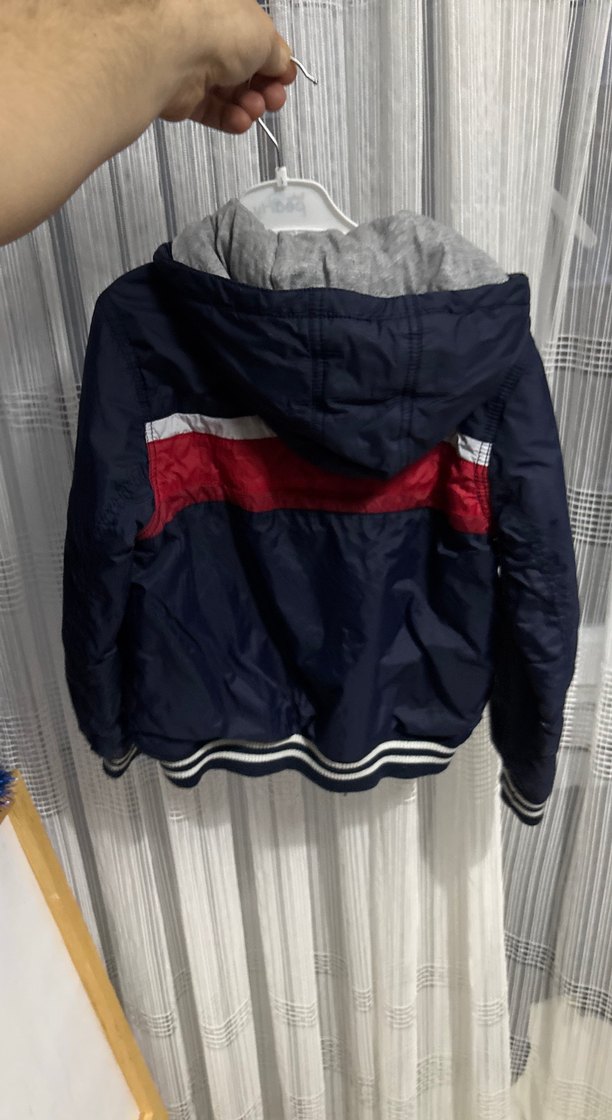 Fermuarlı Koyu Gri Erkek Çocuk Ceket - Görsel 3