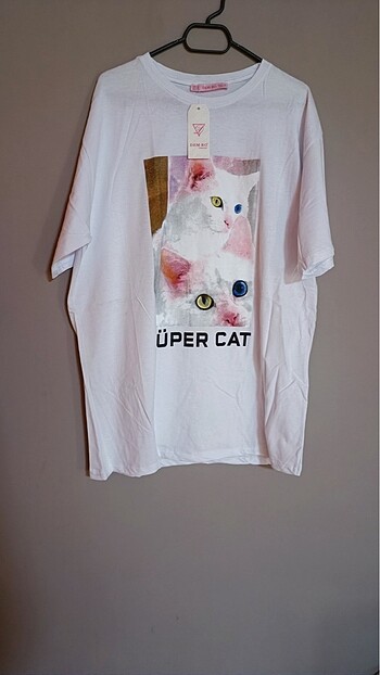 Super Cat Baskılı T-Shirt