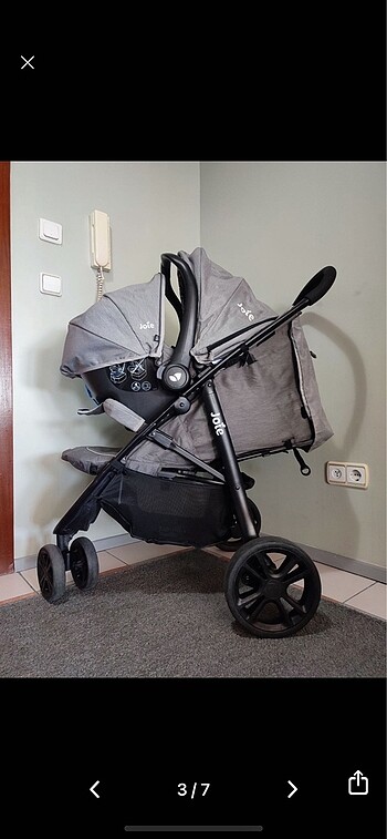 Joie literax 3 travel sistem bebek arabası - Görsel 6