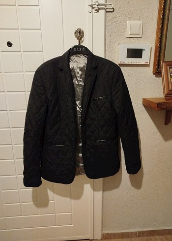 Erkek Siyah Kemerli Midi Ceket - Görsel 3