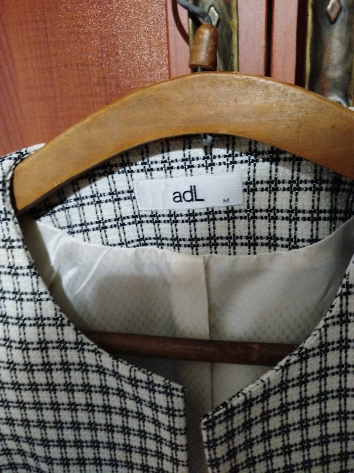 Mini Kareli Kadın Blazer - Görsel 4