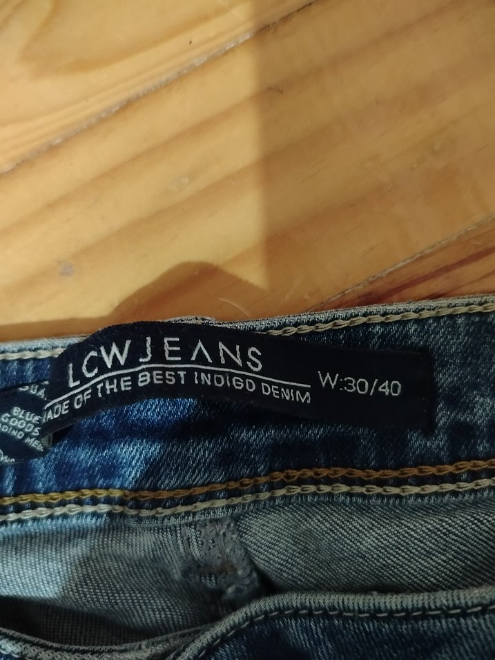 Kadın Mavi Parlak Denim Rahat Kesim Jean - Görsel 2