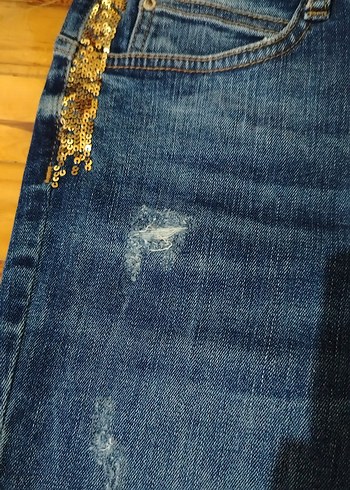 Payetli Kadın Kot pantolon - Görsel 2