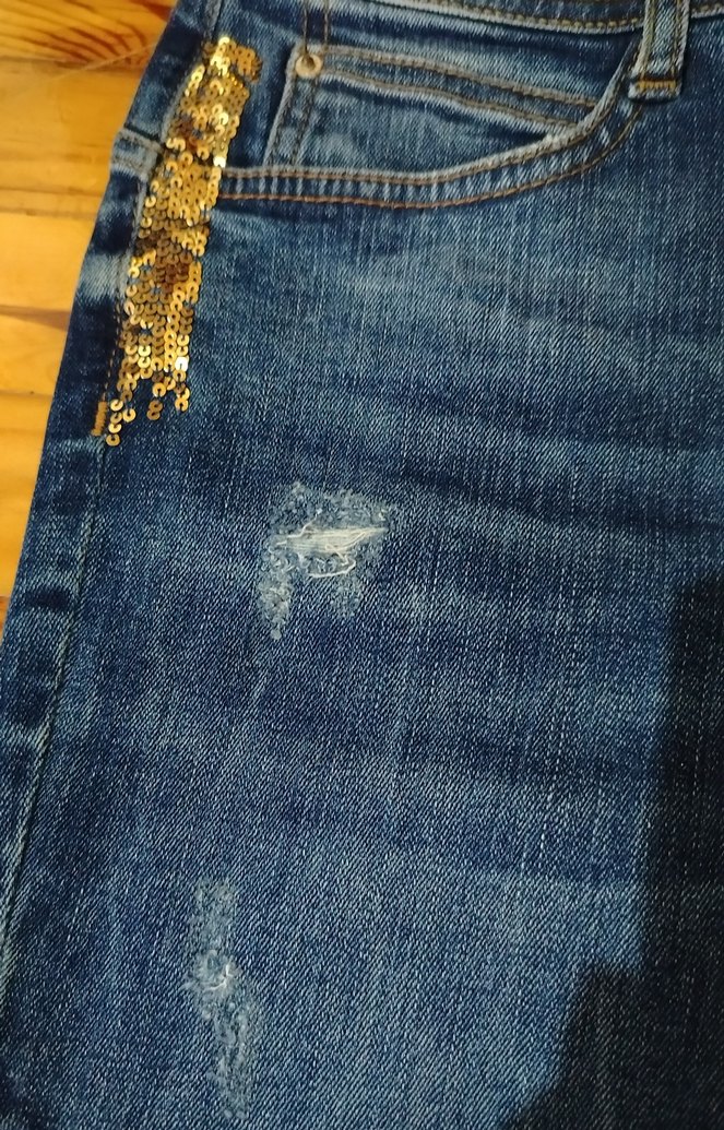 Payetli Kadın Kot pantolon - Görsel 2