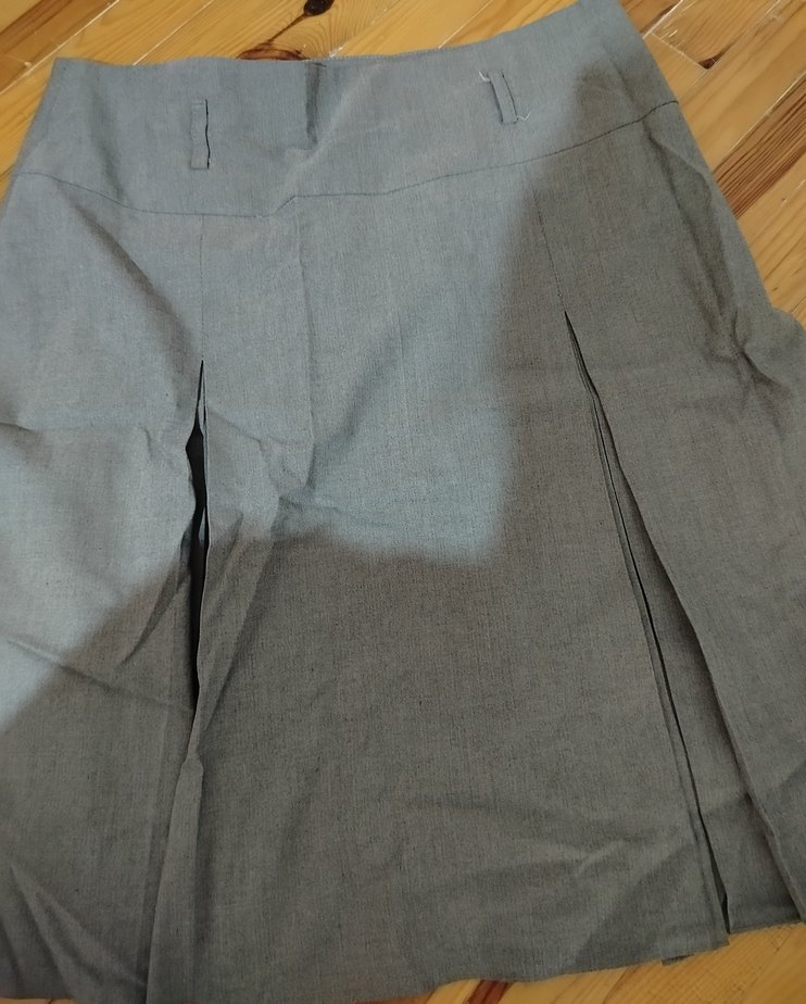 Gri Midi Etek - Görsel 2