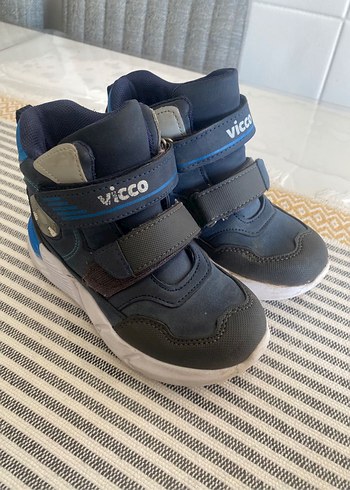 Mavi Gri Erkek Çocuk Spor Bot Velcro - Görsel 3