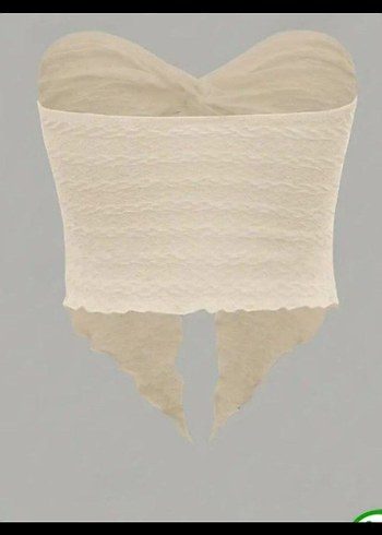 Zara Beyaz Drapeli Kolsuz Bohem Straplez Büstiyer - Görsel 2