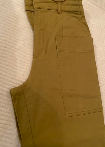 Zara Kadın Bej Midi Kumaş Pantolon