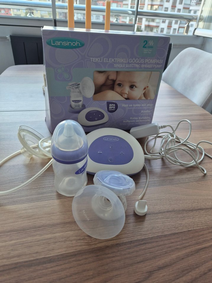 Lansinoh Tekli Elektrikli Göğüs Pompası Beyaz - Görsel 4