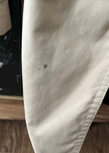 Bej Kadın Düğmeli Trençkot - Görsel 4