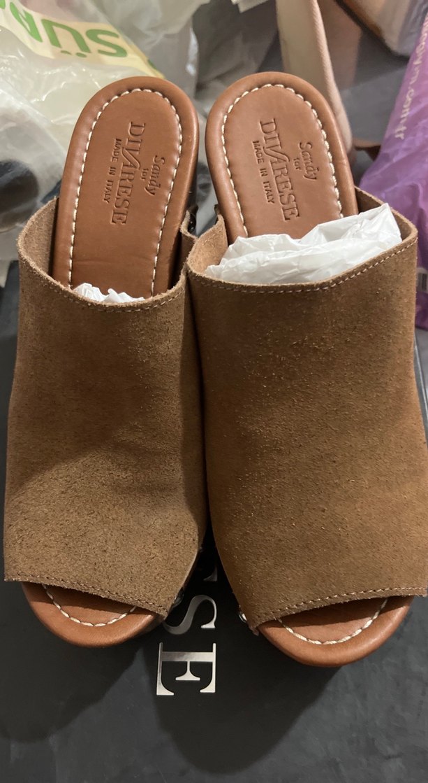 Deri Toka Detaylı Kahverengi Kadın Platform Terlik - Görsel 4