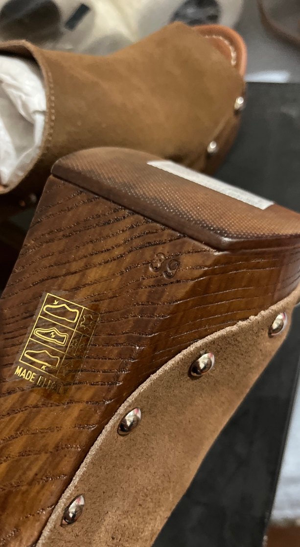 Deri Toka Detaylı Kahverengi Kadın Platform Terlik - Görsel 3