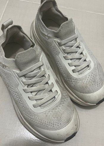 Beyaz Gri Kadın Spor Ayakkabı - Görsel 5