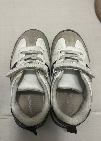 Gri Erkek Çocuk Spor Ayakkabı Cırt Cırtlı - Görsel 3