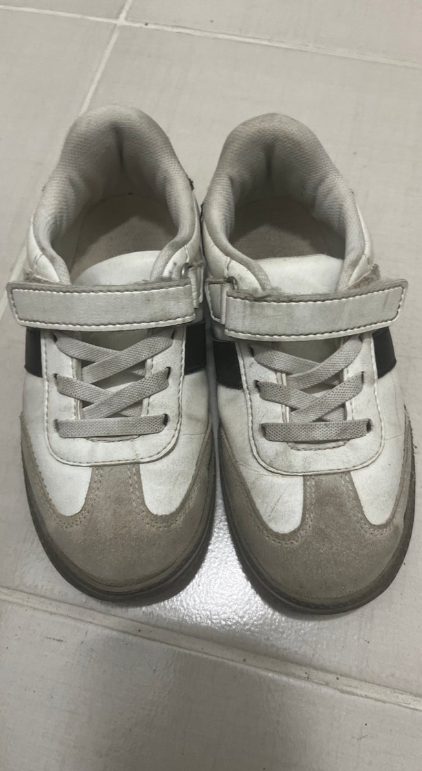 Gri Erkek Çocuk Spor Ayakkabı Cırt Cırtlı - Görsel 5