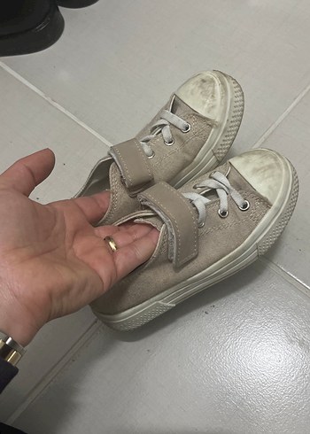 Bej Erkek Çocuk Spor Ayakkabı Cırtcırtlı - Görsel 3