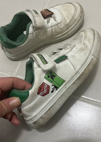 Minecraft Beyaz Erkek Çocuk Spor Ayakkabı - Görsel 2