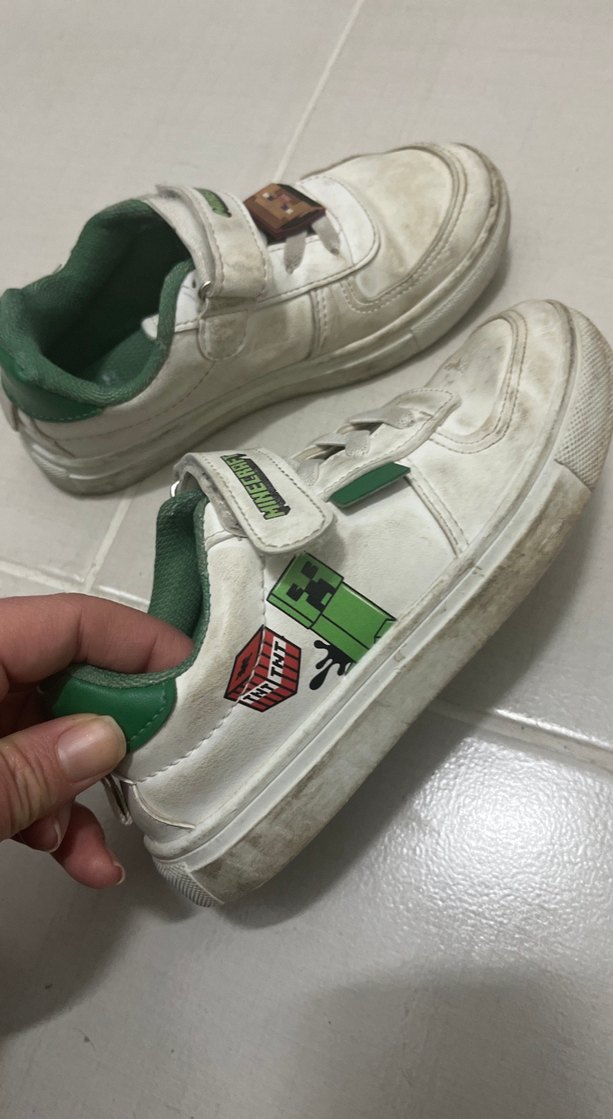 Minecraft Beyaz Erkek Çocuk Spor Ayakkabı - Görsel 2