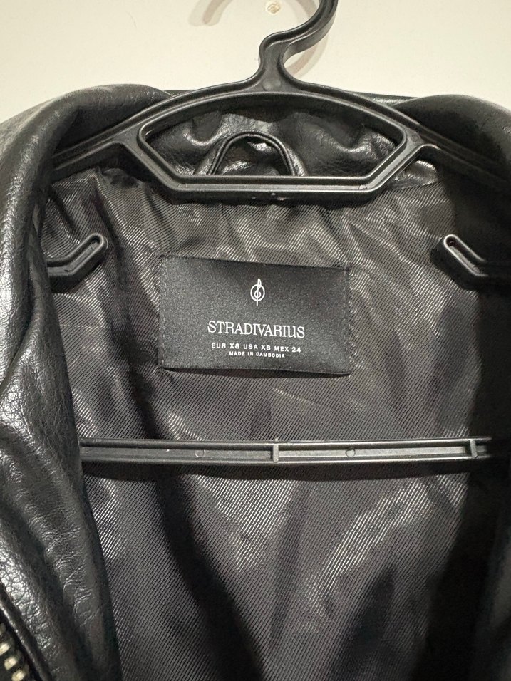 Siyah Deri Kadın Ceket - Görsel 2