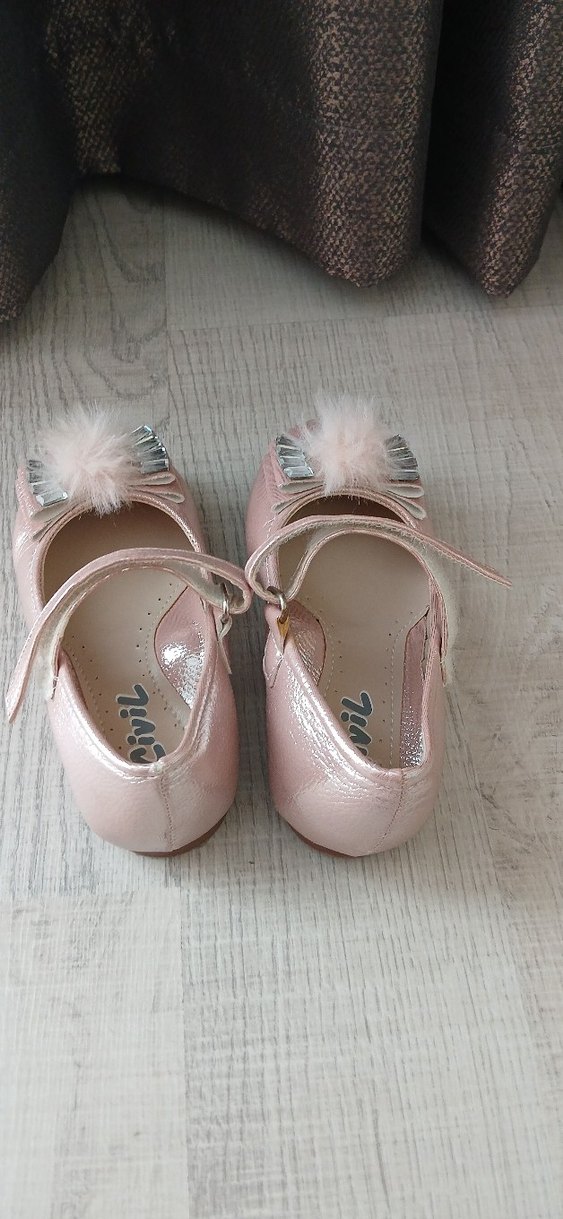 Pembe Fırfırlı Kız Çocuk Babet - Görsel 2