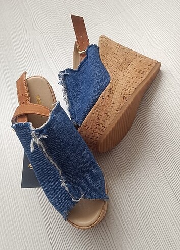 37 Beden mavi Renk Dolgu topuk ayakkabı