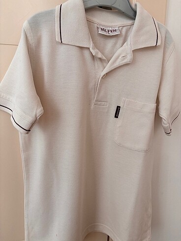 9 Yaş Beden beyaz Renk Bilfen 3 Numara Polo Yaka T-Shirt