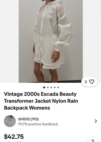 YAĞMURLUK VE SIRT ÇANTASI ESCADA - Görsel 3