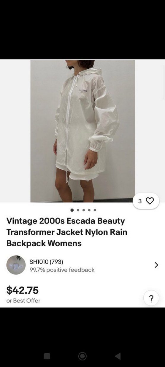 YAĞMURLUK VE SIRT ÇANTASI ESCADA - Görsel 3