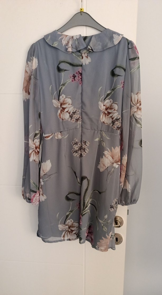 Uzun Kollu V Yaka Mini Bohem Elbise - Görsel 4