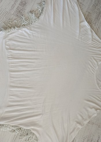 Beyaz Bluz V Yaka - Görsel 6