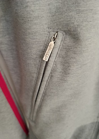 Gri Fermuarlı Sweatshirt - Görsel 4
