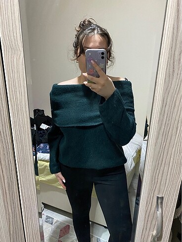 H&M omzu açık kazak