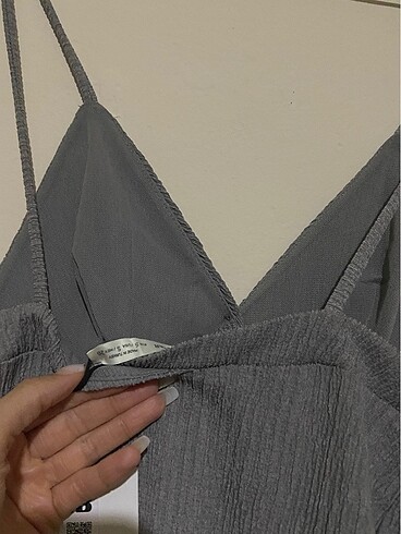 s Beden PULL&BEAR Askılı krep midi elbise