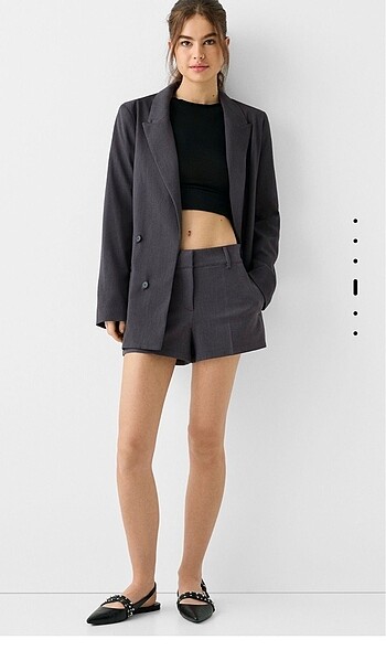 Bershka Bershka slim fit dökümlü blazer
