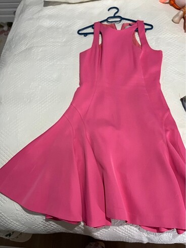 Twist Pembe mini elbise