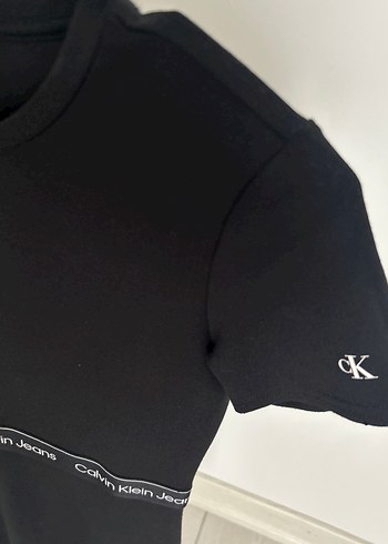 11-12 Yaş Beden Calvin Klein Kız Çocuk Siyah Kemerli Elbise