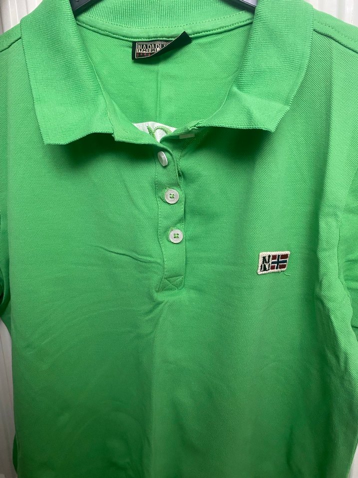 Yeşil Kısa Kollu Polo Yaka Kadın Tişört - Görsel 5