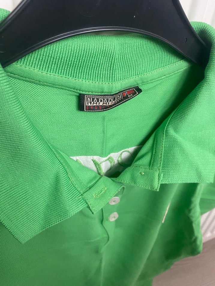 Yeşil Kısa Kollu Polo Yaka Kadın Tişört - Görsel 4