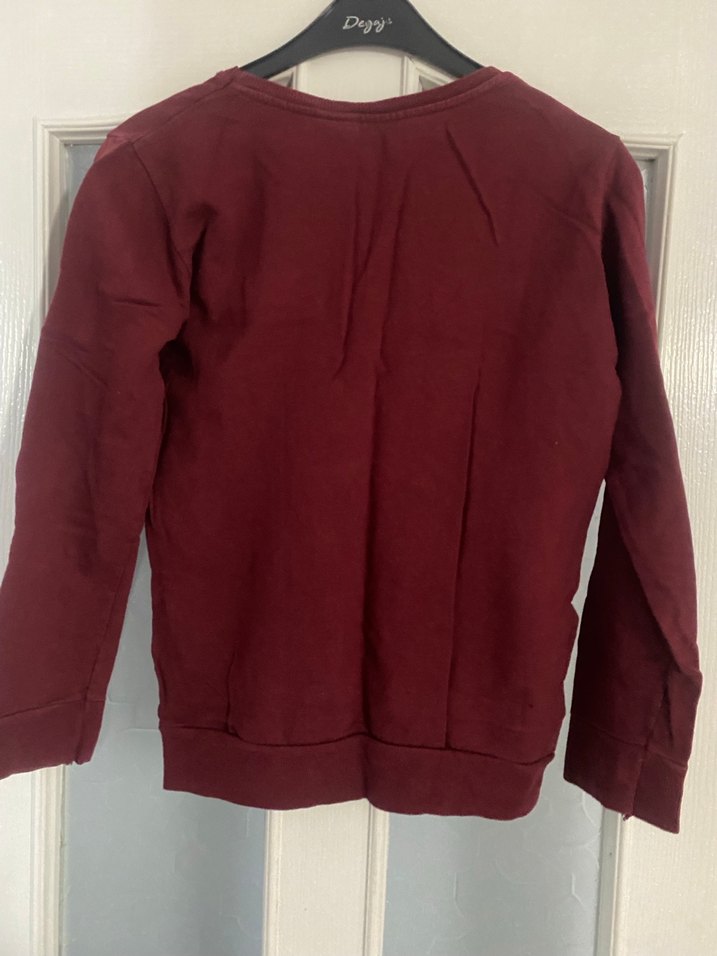Bordo Adidas Baskılı Kadın Sweatshirt - Görsel 2