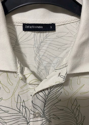 Desenli Beyaz Erkek Polo Tişört - Görsel 3