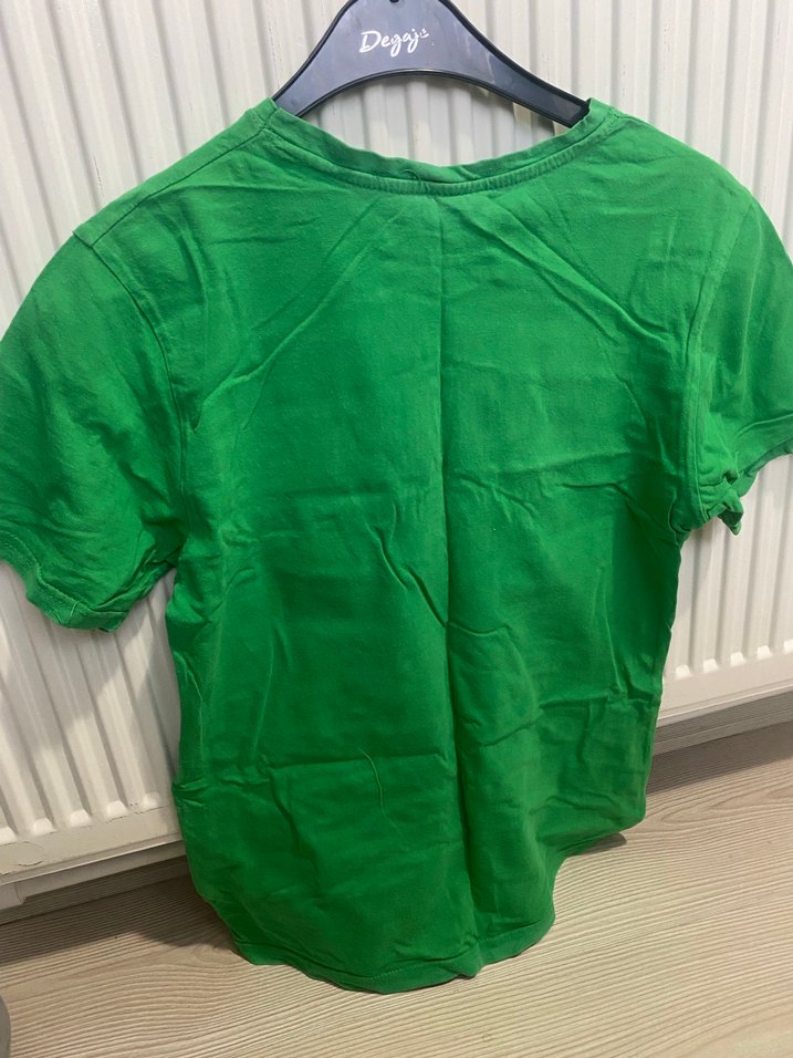 Kız Yeşil Baskılı Kısa Kollu Tişört - Görsel 2