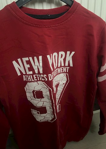 Kırmızı Baskılı erkek çocuk Sweatshirt - Görsel 2